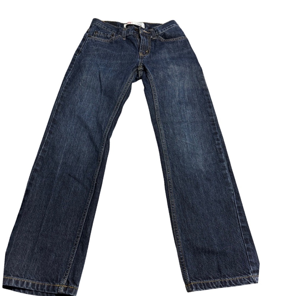 Levi's 505 Regular Jeans Kids 12 Slim‎ Dark Wash Straight Leg Denim 24x26
